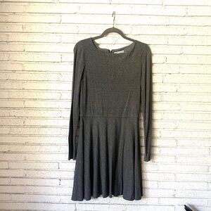 Alice + Olivia Charcoal Long Sleeve Dress